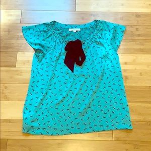 :loft: silky bow blouse